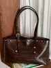 Bolsa Tote Moda Retrô Estilo Coreano Outono 2026 de Alto Valor e Personalidade para Mulheres, Sensação Relaxada, Bolsa de Ombro de Grande Capacidade