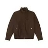 Mtlclothes Ropa para Hombre Estilo Americano Terciopelo Cálido y Grueso Forro de Felpa Cuello Alto Chaqueta Corta Casual Versátil