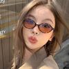 Gafas Fotocromáticas Estilo Campus Nerd Marco Ovalado Estilo Chica Dulce Estampado de Leopardo Retro Marco Liso Estilo Coreano