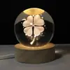Viajando en el Espacio, Luz de Noche Tallada en 3D, Base de Madera Maciza, Regalo de Cumpleaños, Regalo de Vacaciones, Bola de Cristal, Navidad