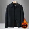 Abrigo de chenilla grueso con forro polar, nuevo estilo de invierno para papás, casual de negocios, para padres de mediana edad y mayores, de alta gama, abrigo grueso