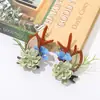 Diadema de Navidad para niños, par de pinzas para el pelo, pinza de asta, diadema de flor linda para niños, diadema de Navidad DIY