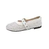 Comércio Exterior Transfronteiriço 2026 Nova Tendência Peixe Rede Malha Branca Lisa Moda Confortável Antiderrapante Solado Macio Sapatos Modernos Femininos
