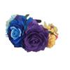 Acessório de Cabeça de Diabo de Halloween Decorações Engraçadas Conjunto para Mulheres Adultas Adereços para Fotos Cosplay Fantasia Faixa de Cabelo com Flores Artificiais