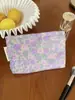 Bolsa de Cosméticos Nueva de Flores Frescas Tela Jacquard Bolsa de Lavado para Cuidado de la Piel Bolsa Interior Portátil para Viaje Bolsa Interior