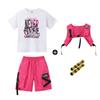Ropa de Moda Infantil Hip-hop Ropa de Calle Hip-hop para Niños y Niñas Chaleco Traje de Tres Piezas Marca de Moda Hip Hop Infantil traje