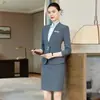 Novo traje formal estilo chinês para exames de arte, uniformes de comissário de bordo, ternos profissionais femininos, uniformes de trabalho estilo tradicional para recepção de hotel