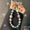Corrente de Pingente de Chaveiro para Celular com Bola de Strass de Alta Qualidade, Cordão Colorido, Pingente de Bolsa para Celular, Chaveiro de Pulso Anti-Perda