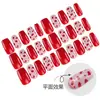 Unhas Artificiais Curtas Usáveis com Bolinhas de Coração Vermelhas e Rosas, Patches de Unha Estilo Puro Lustre Exquisite para o Dia dos Namorados, Removíveis
