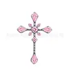 Pendente Cruz Longa F136 Titânio Totalmente Cravejado de Diamante Tarraxa para Osso da Orelha Corpo de Liga de Titânio G23 Joia Piercing Corporal Espiral Interna
