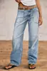 Jeans Lavados con Degradado de Cintura Alta y Pierna Ancha de Nuevo Estilo Europeo y Americano Transfronterizos 2026 Jeans Sueltos Estilo Retro Americano para Mujer