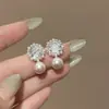 Nuevos Pendientes de Perla y Circonita 2026 con Diseño de Nicho, Estilo de Lujo Ligero, Pendientes de Moda de Gama Alta para el Trabajo
