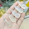 Colgante Flor de Cinco Bendiciones de Calcedonia Blanca de Alta Calidad Natural, Nuevo Colgante de Jade Estrella Luna Gordito Estilo Chino, Accesorio de Collar para Clavícula