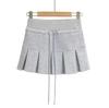2024 Nuevo Estilo Americano Sexy Retro Estilo Deportivo Falda Chica Caliente Cintura Alta Antirozaduras Tirantes Ligeros Ropa Interior Falda Plisada