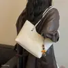 Bolsa Tote Elegante de Grande Capacidade Novo Estilo 2026 Moda Casual Simples Feminina de Ombro para o Trabalho Retrô