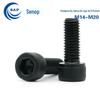 Parafuso de cabeça sextavada de cabeça de cilindro de aço carbono 12,9 grau oxidado enegrecido parafuso de cabeça de copo parafuso de dente completo M14M16M20