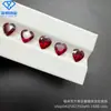 Cabujón de Corindón Forma de Corazón #8 Piedra Suelta, Piedra Suelta Forma de Corazón de Rubí, Resistente al Calor, No Decolora, Adecuado para Montaje en Cera, Disponible al por Mayor.