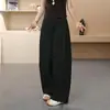 Calça Scimitar de Cintura Alta, Caimento Solto, Levemente Elástica, Emagrecedora, para Mulheres, Novidade Outono 2025, Calça de Barra Larga, Calça Reta Casual, Fashion e Estilosa