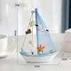 Artesanías de Velero Transfronterizas de 15 CM Adornos Accesorios para Fotos en Línea Decoración de Pasteles Velero para el Hogar Pequeño Velero