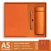Set de cuaderno transfronterizo con logo impreso en tela de sarga, cuaderno simple para reuniones de oficina, taza térmica de regalo