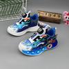 Zapatillas Deportivas para Niños Transpirables Estudiante 2025 Verano Nuevos Zapatos de Botón Dibujos Animados Zapatillas de Correr con Luces para Niños Pequeños