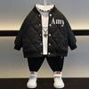 Chaqueta con Forro Polar para Niños Otoño e Invierno 2025 Nueva Elegante Ropa de Invierno para Niños Ropa Engrosada para Niños Moda Tendencia