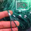 10 metros de alto 100 metros de largo flotador grande de goma clip colgante de plomo puro ovalado red de pesca de tres capas de seda verde red flotante