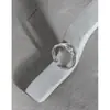 JT584 Estilo Coreano Ins Design de Nicho Minimalista Joker Microincrustado Textura de Zircônia Anel Aberto de Prata Sterling S925 para Mulheres