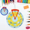 Nuevos materiales didácticos de fieltro para educación temprana infantil, dial del tiempo, juguete DIY para jardín de infantes, barómetro al por mayor