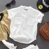 Camiseta de Manga Corta para Niños y Niñas, Estilo Verano, Hilo de Lino y Algodón, para Niños Pequeños y Bebés, Camiseta Base Fina, Elegante, Casual