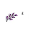 Aretes de piercing en forma de rama de aleación de titanio con circonita marquesa, engaste de garra, para nariz, para labio, venta directa del fabricante, en stock para venta al por mayor