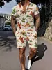 Moda Masculina 2026 Transfronteriza Conjunto a Juego de Top y Pantalones Cortos con Estampado 3D de Manga Corta