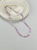 Collar de Cristal de Color Punto de Color Lindo de Verano Combinación de Colores Mixtos Diseño Creado por Yuan Combinación de Colores Envoltorio en Capas y Apilado