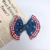 Estilo Coreano Mezclilla Borde Cuadros Rojos Accesorios de Moño DIY Ropa de Bebé Funda de Teléfono Celular Decoración Bolsas Zapatos y Calcetines Accesorios