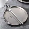 Ventas Directas de Fábrica Cuchara de Acero Inoxidable Cuchara Estilo Coreano Cuchara para Comer Cuchara para Sopa Mango Largo Espeso Cuchara Redonda Cucharón Cuchara para Café Cuchara para Mezclar Arroz