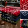Pañuelo cuadrado de cachemira estilo americano, bandana de cachemira, bandana hecha a medida desde la fábrica de origen