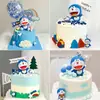 Decoración de Pastel para el Día del Niño Adornos Escena de Doraemon Pastel para Hornear Muñeco de Doraemon Enchufe para Pastel de Muñeco