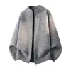 Suéter de lana de lujo para transmisión en vivo, cárdigan para hombre, estilo otoño e invierno, holgado, estilo 'old money', ropa para hombre, suéter tejido, chaqueta para hombre