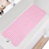 Alfombrilla de baño antideslizante, alfombrilla larga para ducha con agujero de drenaje, ventosa, alfombrilla de baño, alfombrilla de baño interior, alfombrilla de baño antideslizante, alfombrilla de baño