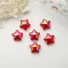 Estrella de Cinco Puntas Acrílica Cuentas con Agujero Vertical Grande Cuerda de Corazón Hecha a Mano para DIY Cuentas Sueltas Llavero Colgante para Coche Accesorios Material