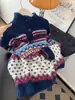 Suéter de Punto Fair Isle con Cuello Alto y Mangas Largas para Mujer, Adecuado para Otoño e Invierno, Se Puede Usar como Prenda Exterior o Capa Interior, Top de Diseño Elegante para Tallas Pequeñas