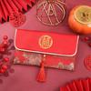 Nuevos Sobres Rojos de Boda de Brocado con Diseño Creativo, Sobres Rojos de Tela de Brocado con Exquisita Artesanía de Bordado, Venta al por Mayor