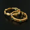 Anillo de Estrella de Seis Puntas Incrustado con Circonita Cepillada Antigua de Plata 925 para Mujer Anillo de Dedo Índice Dorado con Textura Mate Estéreo de Nicho