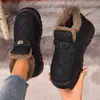 Novas botas de inverno femininas de algodão, confortáveis e antiderrapantes, botas de neve quentes com sola grossa, forro de pelúcia e espessura extra