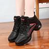 Zapatos de Baile de Cuero Otoño e Invierno Nuevos de Tacón Medio Suela Blanda Zapatos de Baile Cuadrado Zapatos de Baile de Jazz de Caña Alta para Adultos Zapatos de Baile de Marinero