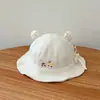 Novo Chapéu de Bebê Primavera e Outono Fofo Super Fofo Chapéu de Pescador para Meninos e Meninas Bebê Ajustável Proteção Solar à Prova de Vento Chapéu Balde Inverno