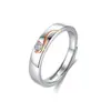 Anillo Biyi Doble Pareja Voladora de Plata S925 para Hombres y Mujeres un Par de Anillos de Pareja de Alas de Ángel Simples Japoneses y Coreanos Anillo para Dedo de Comida