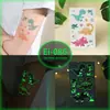 Pegatinas de Tatuaje de Dibujos Animados para Niños, Mundo de Dinosaurios Luminoso, Pegatinas Temporales Impermeables para Cara de Niños y Niñas, Stock Listo Transfronterizo