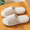 Pantufas de linho para mulheres primavera e outono para casa absorventes de suor sola grossa silenciosas antiderrapantes Quatro Estações para casa tecido de algodão e linho pantufas para homens