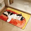 Alfombrilla de baño linda de gato de tierra de diatomeas, alfombrilla absorbente de secado rápido para pies de inodoro, alfombrilla antideslizante de dibujos animados para entrada de baño